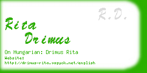 rita drimus business card